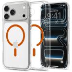 Husa Spigen Ultra Hybrid MagFit cu MagSafe compatibila cu iPhone 18 Pro Max / 17 Pro Max, Transparent / Portocaliu 3 - lerato.ro