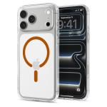 Husa Spigen Ultra Hybrid MagFit cu MagSafe compatibila cu iPhone 18 Pro Max / 17 Pro Max, Transparent / Portocaliu 13 - lerato.ro