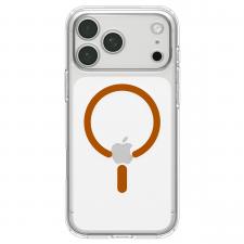 Huse si carcase iPhone 18 Pro Max, Husa Spigen Ultra Hybrid MagFit cu MagSafe compatibila cu iPhone 18 Pro Max / 17 Pro Max, Transparent / Portocaliu, lerato.ro