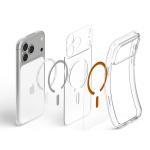 Husa Spigen Ultra Hybrid MagFit cu MagSafe compatibila cu iPhone 18 Pro Max / 17 Pro Max, Transparent / Portocaliu 11 - lerato.ro