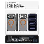 Husa Spigen Ultra Hybrid Matte cu MagSafe compatibila cu iPhone 18 Pro / 17 Pro, Frost Black Orange 24 - lerato.ro