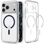 Husa Spigen Ultra Hybrid cu MagSafe compatibila cu iPhone 18 Pro / 17 Pro, Clear / Deep Blue 4 - lerato.ro