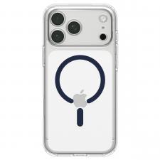Huse si carcase iPhone 18 Pro, Husa Spigen Ultra Hybrid cu MagSafe compatibila cu iPhone 18 Pro / 17 Pro, Clear / Deep Blue, lerato.ro