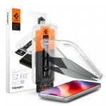 Set 2 folii sticla securizata Spigen GLAS.tR EZ Fit Privacy, Kit montare inclus, compatibile cu iPhone 18 Pro Max, Negru 2 - lerato.ro