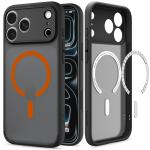 Husa Spigen Ultra Hybrid Matte MagFit cu MagSafe compatibila cu iPhone 18 Pro Max / 17 Pro Max, Frost Black / Orange 4 - lerato.ro