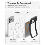 Husa Spigen Ultra Hybrid Matte MagFit cu MagSafe compatibila cu iPhone 18 Pro Max / 17 Pro Max, Frost Black / Orange 18 - lerato.ro