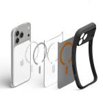 Husa Spigen Ultra Hybrid Matte MagFit cu MagSafe compatibila cu iPhone 18 Pro Max / 17 Pro Max, Frost Black / Orange 11 - lerato.ro