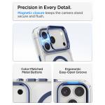 Husa Spigen Ultra Hybrid Optik S cu MagSafe compatibila cu iPhone 18 Pro / 17 Pro, Transparent / Albastru 8 - lerato.ro