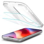 Set 2 folii sticla securizata Spigen Glass tR EZ Fit Pro HD compatibile cu iPhone 18 Pro, Transparent 11 - lerato.ro