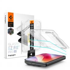 Set 2 folii sticla securizata Spigen Glass tR EZ Fit Pro HD compatibile cu iPhone Duo, Transparent