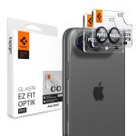 Set 2 protectii camera foto Spigen Glass tR EZ Fit compatibile cu iPhone Duo, Negru 2 - lerato.ro