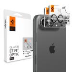 Set 2 protectii camera foto Spigen Glass tR EZ Fit compatibile cu iPhone Duo, Alb 2 - lerato.ro