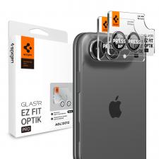 Set 2 protectii camera foto Spigen Glass tR EZ Fit compatibile cu iPhone Duo, Alb