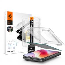 Folie sticla securizata Spigen Glass tR EZ Fit Pro HD Privacy compatibila cu iPhone Duo, Negru