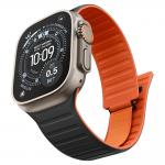Curea din silicon Spigen Athlex Air compatibila cu Apple Watch 8/9/10/11/12/SE/Ultra, 44/45/46/49mm, Negru / Portocaliu 2 - lerato.ro