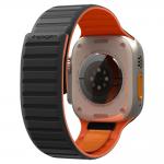 Curea din silicon Spigen Athlex Air compatibila cu Apple Watch 8/9/10/11/12/SE/Ultra, 44/45/46/49mm, Negru / Portocaliu 4 - lerato.ro
