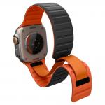 Curea din silicon Spigen Athlex Air compatibila cu Apple Watch 8/9/10/11/12/SE/Ultra, 44/45/46/49mm, Negru / Portocaliu 5 - lerato.ro