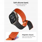 Curea din silicon Spigen Athlex Air compatibila cu Apple Watch 8/9/10/11/12/SE/Ultra, 44/45/46/49mm, Negru / Portocaliu 8 - lerato.ro