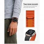 Curea din silicon Spigen Athlex Air compatibila cu Apple Watch 8/9/10/11/12/SE/Ultra, 44/45/46/49mm, Negru / Portocaliu 10 - lerato.ro