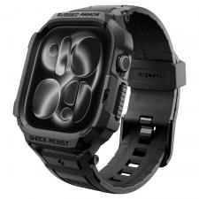 Curea cu carcasa de protectie Spigen Rugged Armor Pro compatibila cu Apple Watch 12 (42mm), Negru