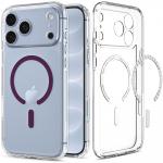 Husa Spigen Ultra Hybrid cu MagSafe compatibila cu iPhone 18 Pro / 17 Pro, Transparent / Burgundy 5 - lerato.ro