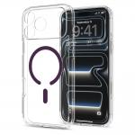 Husa Spigen Ultra Hybrid cu MagSafe compatibila cu iPhone 18 Pro / 17 Pro, Transparent / Burgundy 4 - lerato.ro