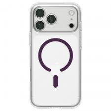 Huse si carcase iPhone 17 Pro, Husa Spigen Ultra Hybrid cu MagSafe compatibila cu iPhone 18 Pro / 17 Pro, Transparent / Burgundy, lerato.ro