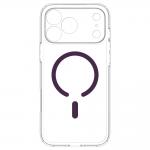 Husa Spigen Ultra Hybrid cu MagSafe compatibila cu iPhone 18 Pro / 17 Pro, Transparent / Burgundy 6 - lerato.ro