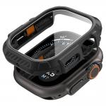 Set 2 in 1 Spigen Lock Fit, Carcasa + Folie sticla securizata compatibile cu Apple Watch Ultra 1 / 2 / 3 / 4 (49mm), Negru 3 - lerato.ro