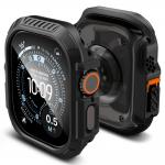 Set 2 in 1 Spigen Lock Fit, Carcasa + Folie sticla securizata compatibile cu Apple Watch Ultra 1 / 2 / 3 / 4 (49mm), Negru 4 - lerato.ro