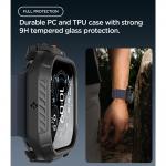 Set 2 in 1 Spigen Lock Fit, Carcasa + Folie sticla securizata compatibile cu Apple Watch Ultra 1 / 2 / 3 / 4 (49mm), Negru 11 - lerato.ro