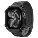 Set 2 in 1 Spigen, Carcasa Rugged Armor + Curea Athlex Air compatibile cu Apple Watch 10 / 11 / 12  (46mm), Negru 3 - lerato.ro