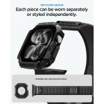 Set 2 in 1 Spigen, Carcasa Rugged Armor + Curea Athlex Air compatibile cu Apple Watch 10 / 11 / 12  (46mm), Negru 9 - lerato.ro