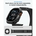 Set 2 in 1 Spigen, Carcasa Rugged Armor + Curea Athlex Air compatibile cu Apple Watch Ultra 1 / 2 / 3 / 4 (49mm), Negru 9 - lerato.ro