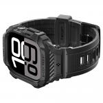 Set curea si carcasa Spigen Rugged Armor Pro compatibil cu Apple Watch 11, 42mm, Negru 11 - lerato.ro