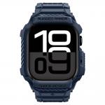 Set curea si carcasa Spigen Rugged Armor Pro compatibil cu Apple Watch 11, 42mm, Navy Blue 3 - lerato.ro