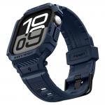 Set curea si carcasa Spigen Rugged Armor Pro compatibil cu Apple Watch 11, 42mm, Navy Blue 13 - lerato.ro