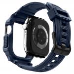 Set curea si carcasa Spigen Rugged Armor Pro compatibil cu Apple Watch 11, 42mm, Navy Blue 15 - lerato.ro