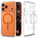 Carcasa Spigen Ultra Hybrid cu MagSafe compatibila cu iPhone 17 Pro, Transparent / Portocaliu 3 - lerato.ro