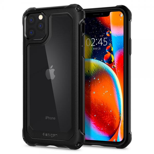 Carcasa Spigen Gauntlet compatibila cu iPhone 11 Pro Carbon Black 1 - lerato.ro