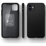 Carcasa Spigen Thin Fit 360 iPhone 11 Black cu folie de protectie