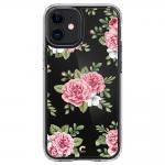 Carcasa Spigen Cecile compatibila cu iPhone 12 Mini Pink Floral 2 - lerato.ro