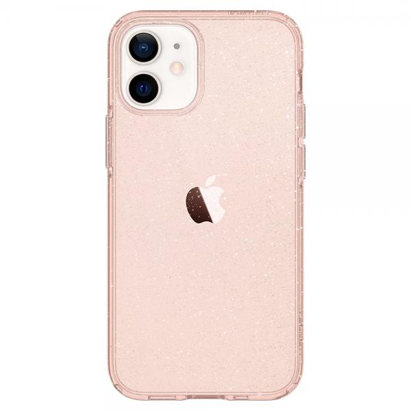 Carcasa Spigen Liquid Crystal compatibila cu iPhone 12 Mini Glitter Rose 1 - lerato.ro