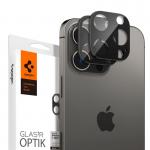 Set 2 folii sticla camera foto Spigen Optik compatibil cu iPhone 14 Pro / 14 Pro Max / 15 Pro / 15 Pro Max / 16 Pro / 16 Pro Max Black 3 - lerato.ro