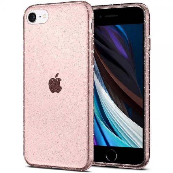 Carcasa Spigen Liquid Crystal compatibila cu iPhone 7/8/SE 2020/2022 Glitter Rose 1 - lerato.ro