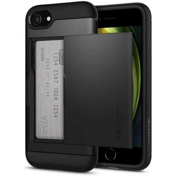 Carcasa Spigen Slim Armor CS compatibila cu iPhone 7/8/SE 2020/2022 Black 1 - lerato.ro