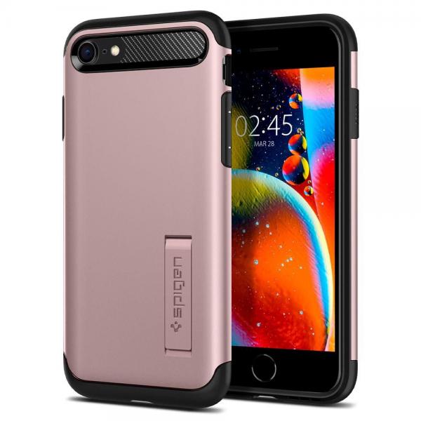 Carcasa Spigen Slim Armor iPhone 7/8/SE 2020/2022 Rose Gold 1 - lerato.ro