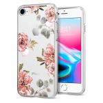 Carcasa Spigen Liquid Crystal compatibila cu iPhone 7/8 Aquarelle Rose 9 - lerato.ro