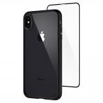 Carcasa Spigen Ultra Hybrid 360 iPhone XS Max Black cu folie de protectie 3 - lerato.ro