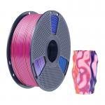 Filament pentru imprimanta 3D Sunlu PLA Plus Silk Tricolor, Finisaj matasos / lucios, Diametru 1.75mm, 1kg, Rosu / Galben / Albastru 3 - lerato.ro